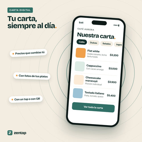 Carta digital en el celular