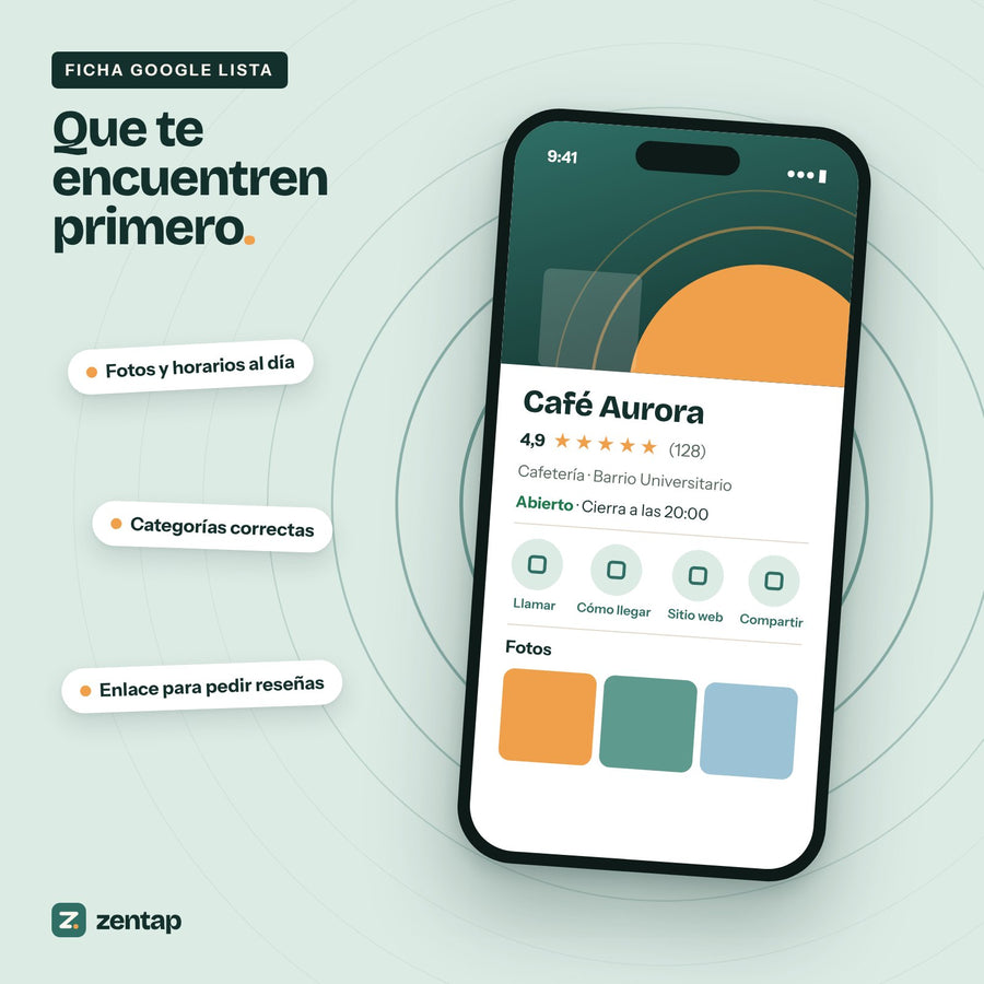 Ficha de Google completa y ordenada